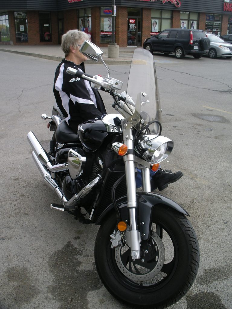 Profile of a Female Motorcyclist Meet HDR