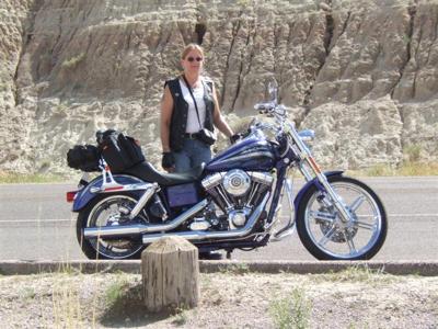 Profile of a Female Motorcyclist Meet Janine - and her Harley