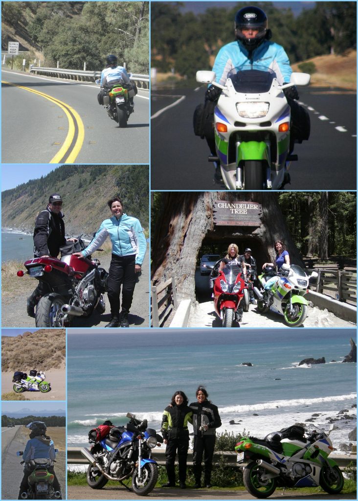 Profile of a Female Motorcyclist Meet Liz - photo collage