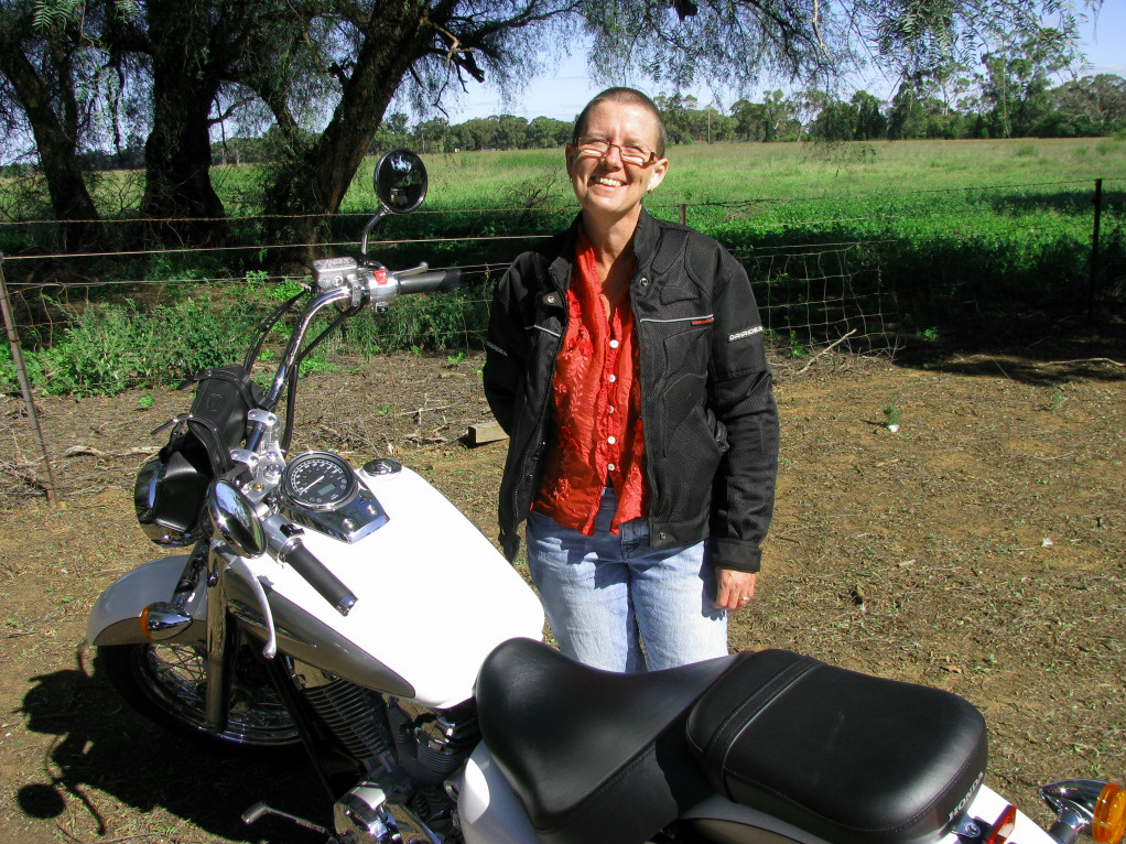 Profile of a Female Motorcyclist Meet Brenda and her motorcycle