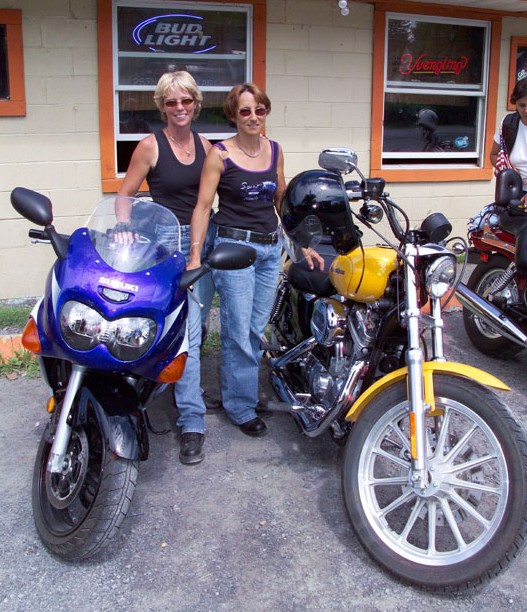 Profile of a Female Motorcyclist Meet Eve - and friend