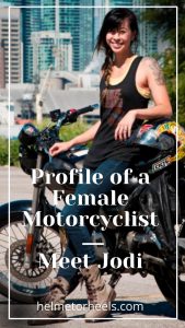 Profile of a Female Motorcyclist Meet Jodi - social sharing