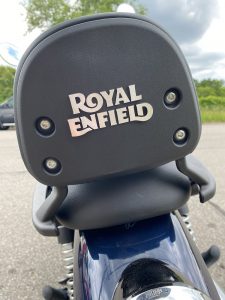 Helmet or Heels Back to Motorcycling After All These Years - Royal Enfield backrest