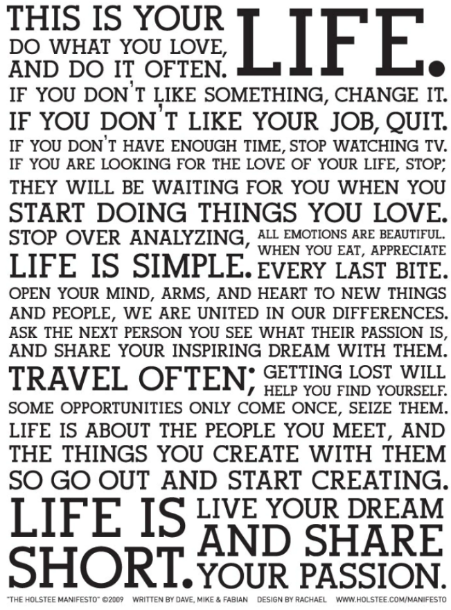 Holstee Manifesto