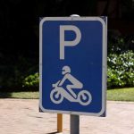 @helmetorheels - motorcycle parking sign