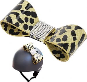 Bow accessory for a female motorcyclist's helmet @helmetorheels