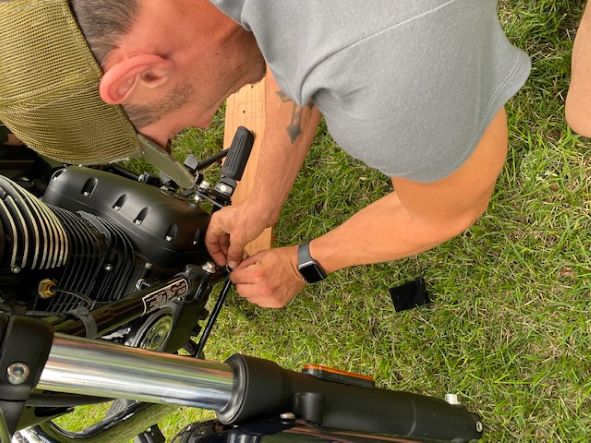 Installing the motorcycle bell on my Royal Enfield