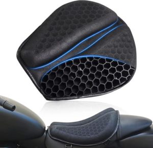 Motorcycle seat cushion makes a great gift - Helmet or Heels