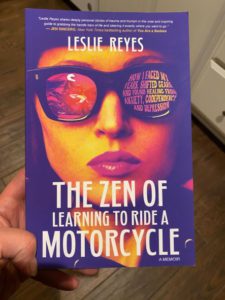 Leslie Reyes, author - The Zen of Learning to Ride a Motorcycle - Helmet or Heels